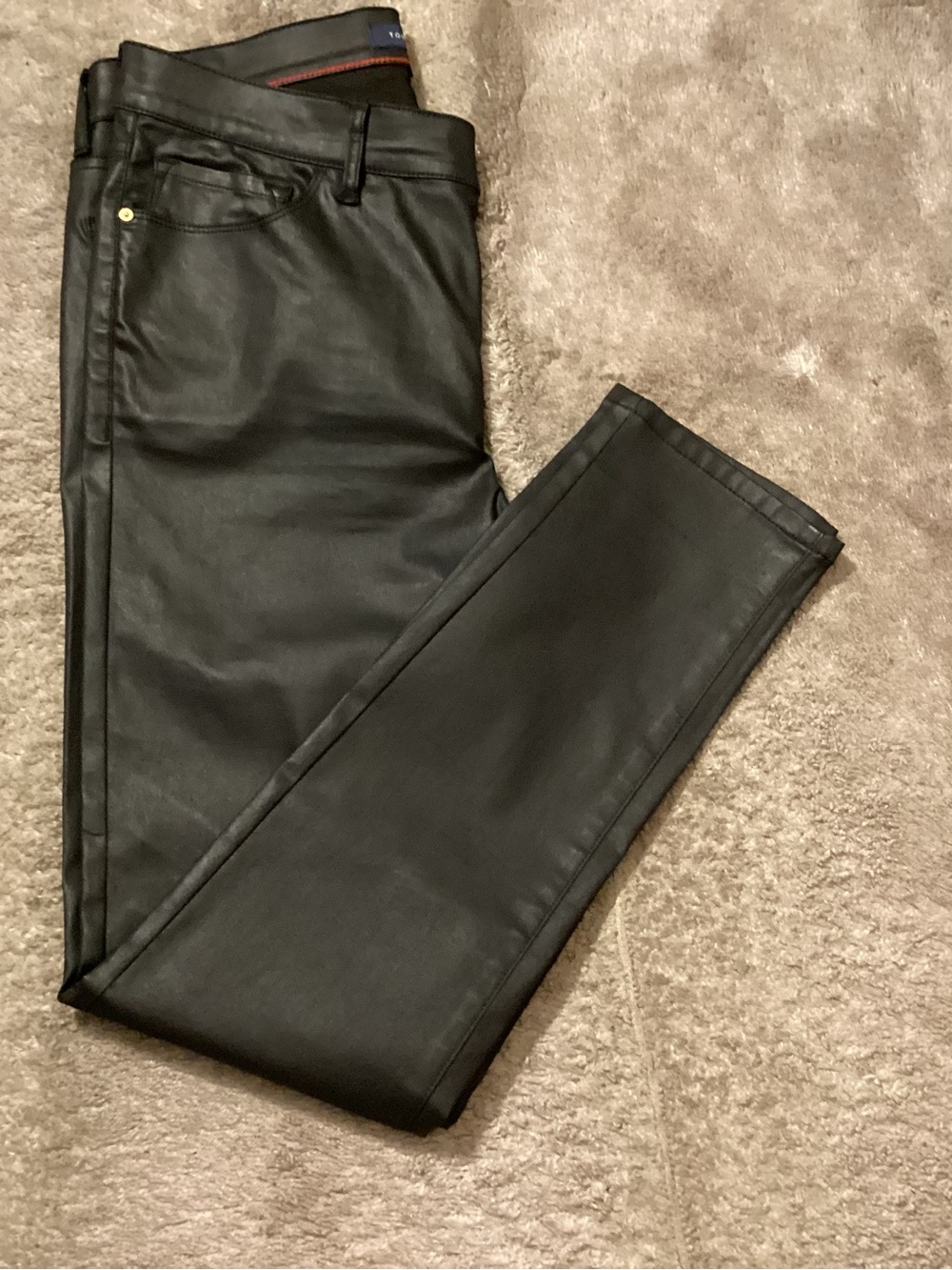 Tommy Hilfiger Black Faux Leather Women's Jeans